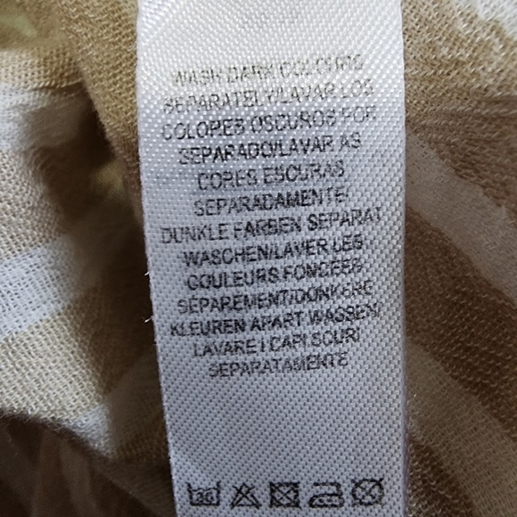3/$15 Primark Off-the-Shoulder Beige & White Stripe Crop Top - Medium - Picture 8 of 9